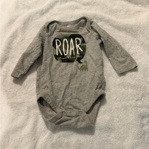 GAP Gray 'Roar' Kids Bodysuit